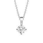 Anheng sølv Princess 8mm cubic zirconia