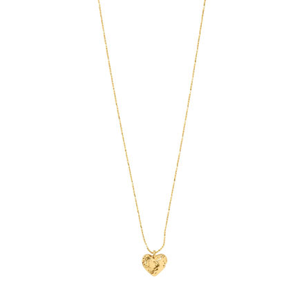 SOPHIA heart pendant necklace gold plated,40+9 cm