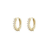 Nuit small ring ear goldplated/clear - Onesize