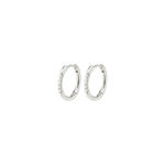 TRUDY small crystal hoop earrings silver-plated