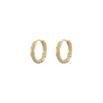 Palma ring ear 14 mm plain gold