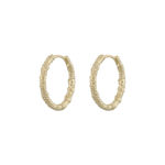 Palma ring ear 20 mm plain gold