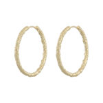 Palma ring ear 30 mm plain gold