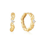 ANIA HAIE earrings twisted wave hoop E050-01G