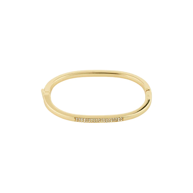 STAR recycled crystal bangle gold-plated