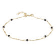 Harper chain anklet g/black - Onesize