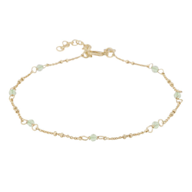 Harper chain anklet g/light green - Onesize