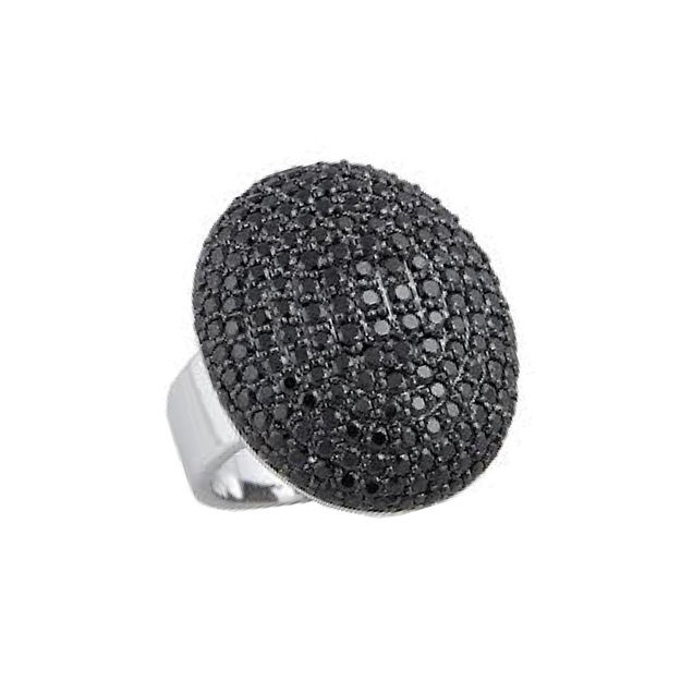 RING RH.SØLV POZZOLO OVAL BLACK SIF-JAKO