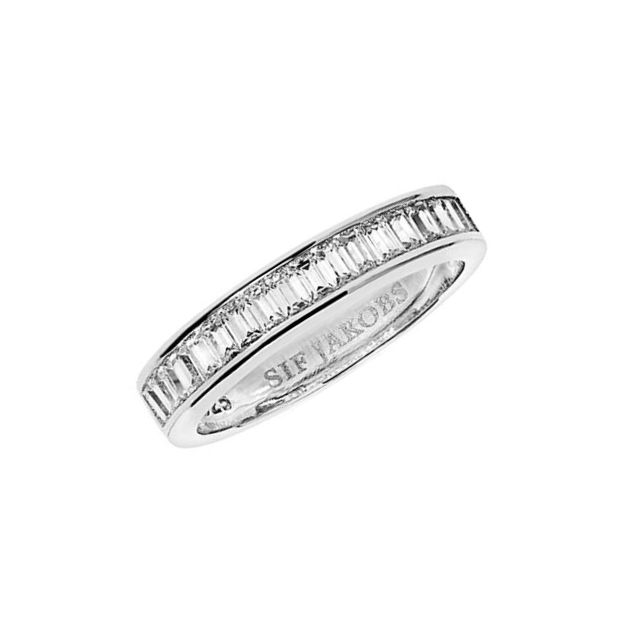 RING RH.SØLV CORTE BAGUETTE CZ