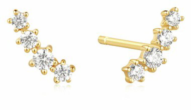 ANIA HAIE sparkle climber earrings gold plated