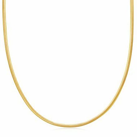 ANIA HAIE flat snake chain necklace goldplated silver N057-03G