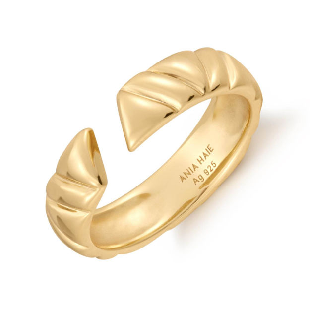 ANIA HAIE irregular twill adjustable ring R057-03G