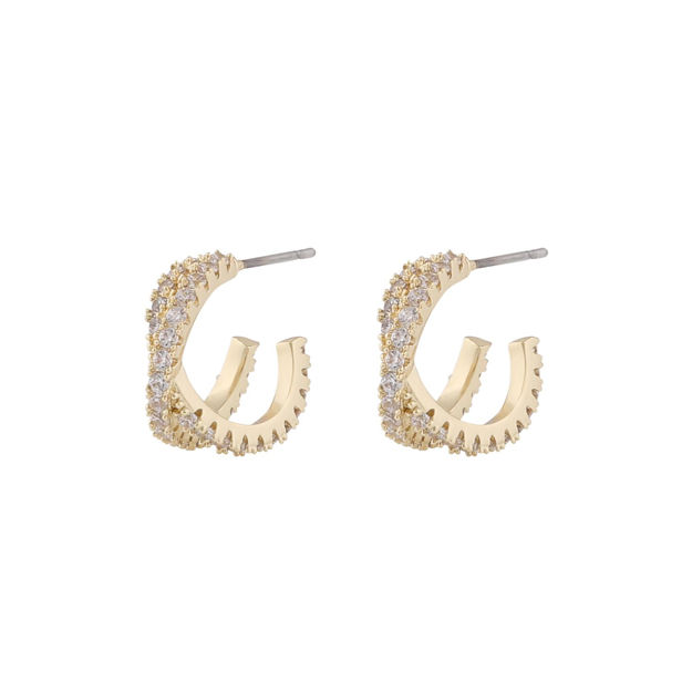 Fanny double oval ear g/clear