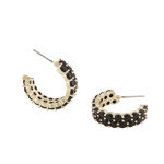 Fanny double ring ear g/black