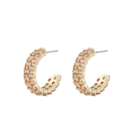 Fanny double ring ear g/champagne