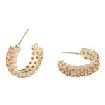 Fanny double ring ear g/champagne