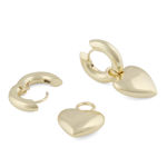 Lara heart ring pendant ear plain g