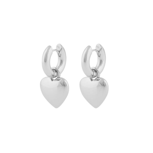 Lara heart ring pendant ear plain s