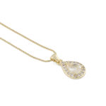 River drop pendant neck 48 g/clear