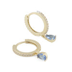 River ring pendant ear g/light blue