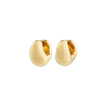 LIGHT recycled chunky earrings gold-plated