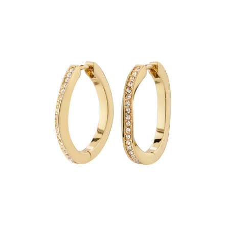 TRUE recycled hoop earrings gold-plated