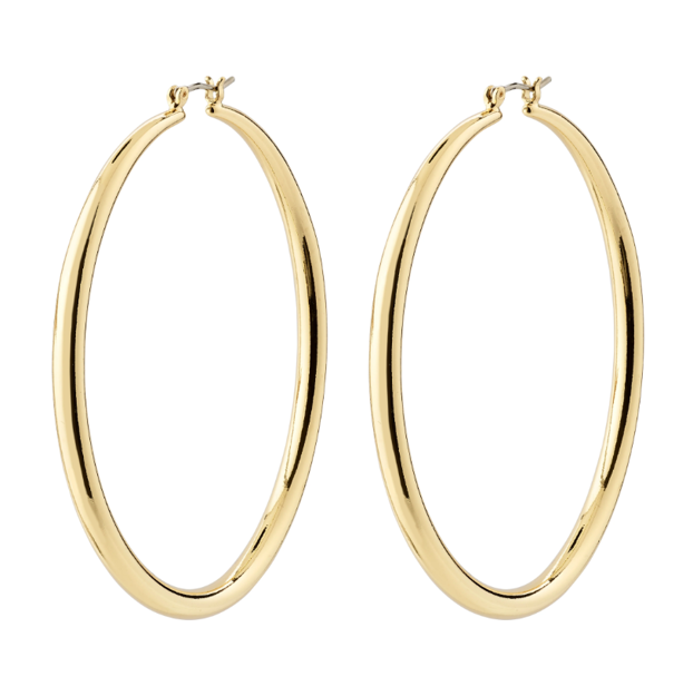 PRIYA recycled large hoop earrings gold-plated