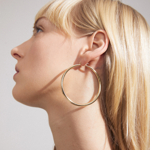 PRIYA recycled large hoop earrings gold-plated