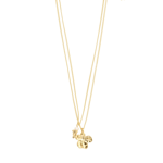 ZHURI recycled necklace 2-in-1 set gold-plated