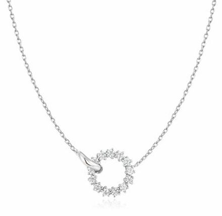 ANIA HAIE necklace interlinked circles pavesilver plated N056-01H 