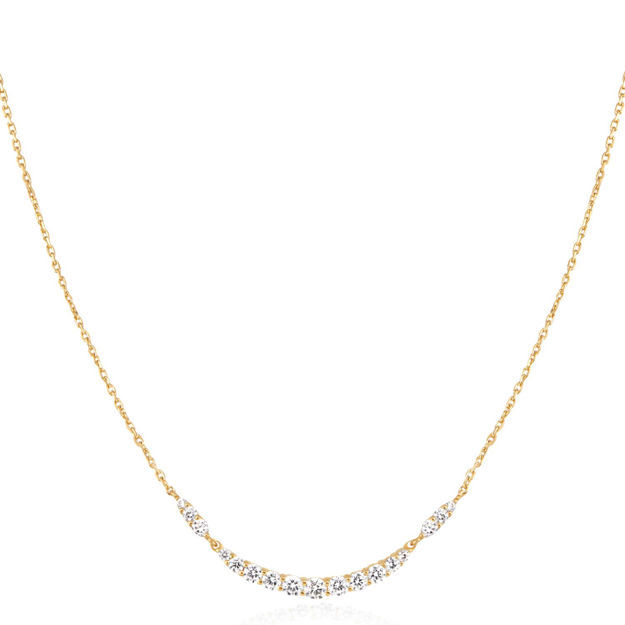 ANIA HAIE necklace arc pave gold plated N056-02G