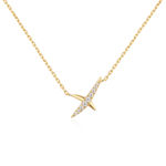 ANIA HAIE necklace kiss  pave gold plated N057-01G