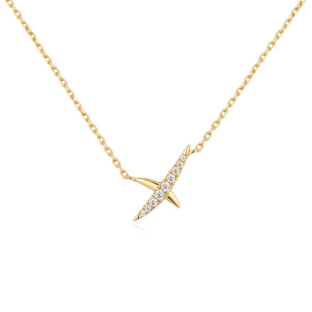 ANIA HAIE necklace kiss  pave gold plated N057-01G