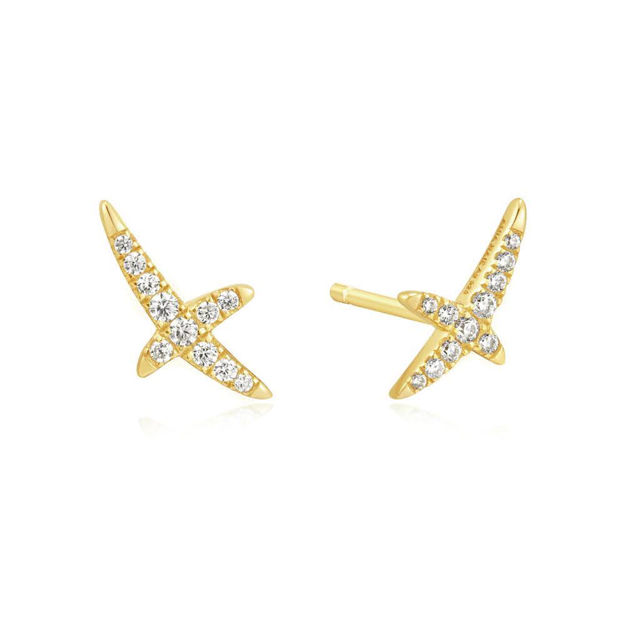 ANIA HAIE kiss pave stud earrings gold plated E057-02G