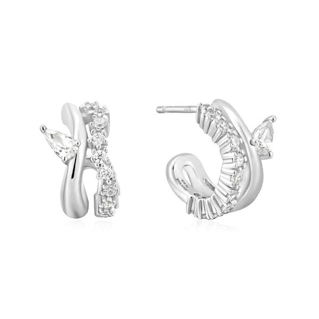 ANIA HAIE sparkle double stud earrings silver plated  E056-04H