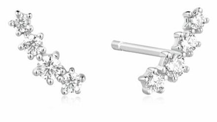 ANIA HAIE sparkle climber earrings silver plated