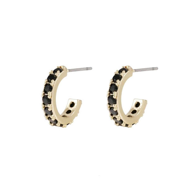 Fanny small oval ear g/black