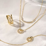 ANIA HAIE necklace arc pave gold plated N056-02G