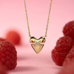 ANIA HAIE necklace heart kiss  pave gold plated N057-02G