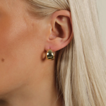 Core Pure oval ear plain goldplated