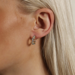 Nuit oval ear goldplated/clear