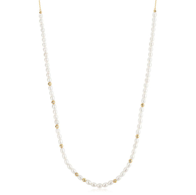 ANIA HAIE FRESHWATER PEARL AND CUBIC ZIRCONIA NECKLACE 