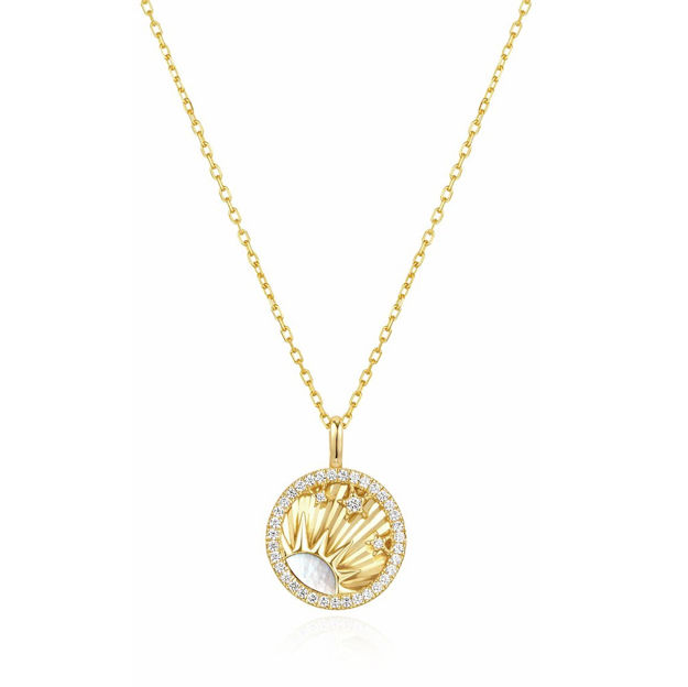 ANIA HAIE GOLD SHINY SUN STAR NECKLACE 