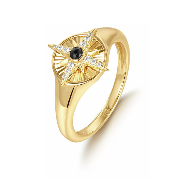 ANIA HAIE GOLD STAR SIGNET RING