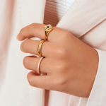 ANIA HAIE GOLD STAR SIGNET RING