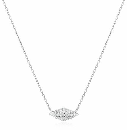 ANIA HAIE SILVER PAVE SPARKLE NECKLACE