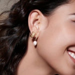 ANIA HAIE FRESHWATER PEARL AND CUBIC ZIRCONIA EARRINGS 