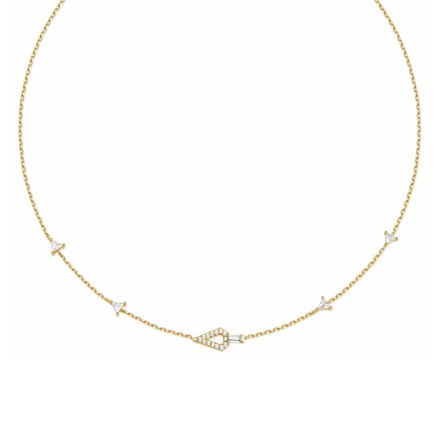 ANIA HAIE GOLD GEOMETRIC SATELLITE NECKLACE