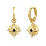 ANIA HAIE GOLD ASTROLABE CHARM EARRINGS 