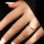 Hvitt gull ring med diamant 0,15ct TW/P1 Victoria